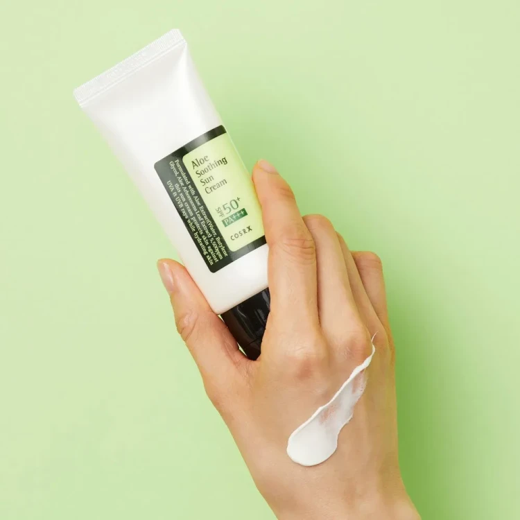 COSRX Aloe Soothing Sun Cream SPF50+/PA+++ - Nawilżający Krem z Filtrem Przeciwsłonecznym, 50ml 2