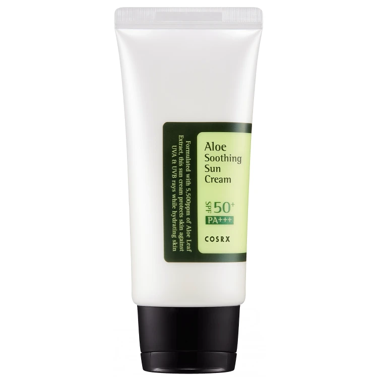 COSRX Aloe Soothing Sun Cream SPF50+/PA+++ - Nawilżający Krem z Filtrem Przeciwsłonecznym, 50ml