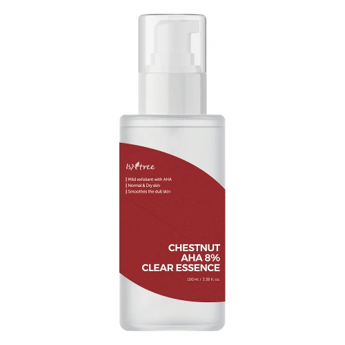 Isntree Chestnut AHA 8% Clear Essence - Esencja do Twarzy z Kwasem Mlekowym i Glikolowym, 100ml