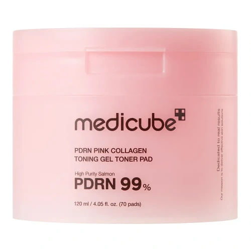 Medicube - PDRN Pink Collagen Tonning Gel Toner Pad - Płatki Żelowe - 70szt.webp