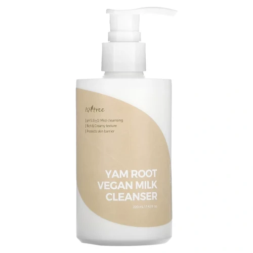 Isntree Yam Root Vegan Milk Cleanser - Łagodzące Mleczko do Oczyszczania Twarzy, 220ml